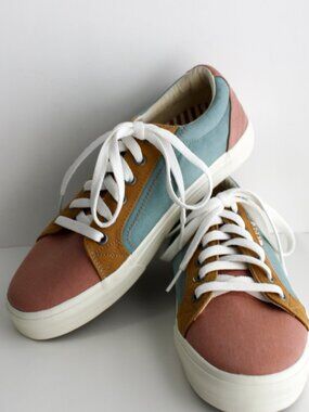 NWOT Taos Plim Soul Sneakers Size 9 - Pink Mustard Blue Comfort Canvas ✨